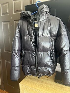 Garage Women’s Black Puffer Jacket with Hood